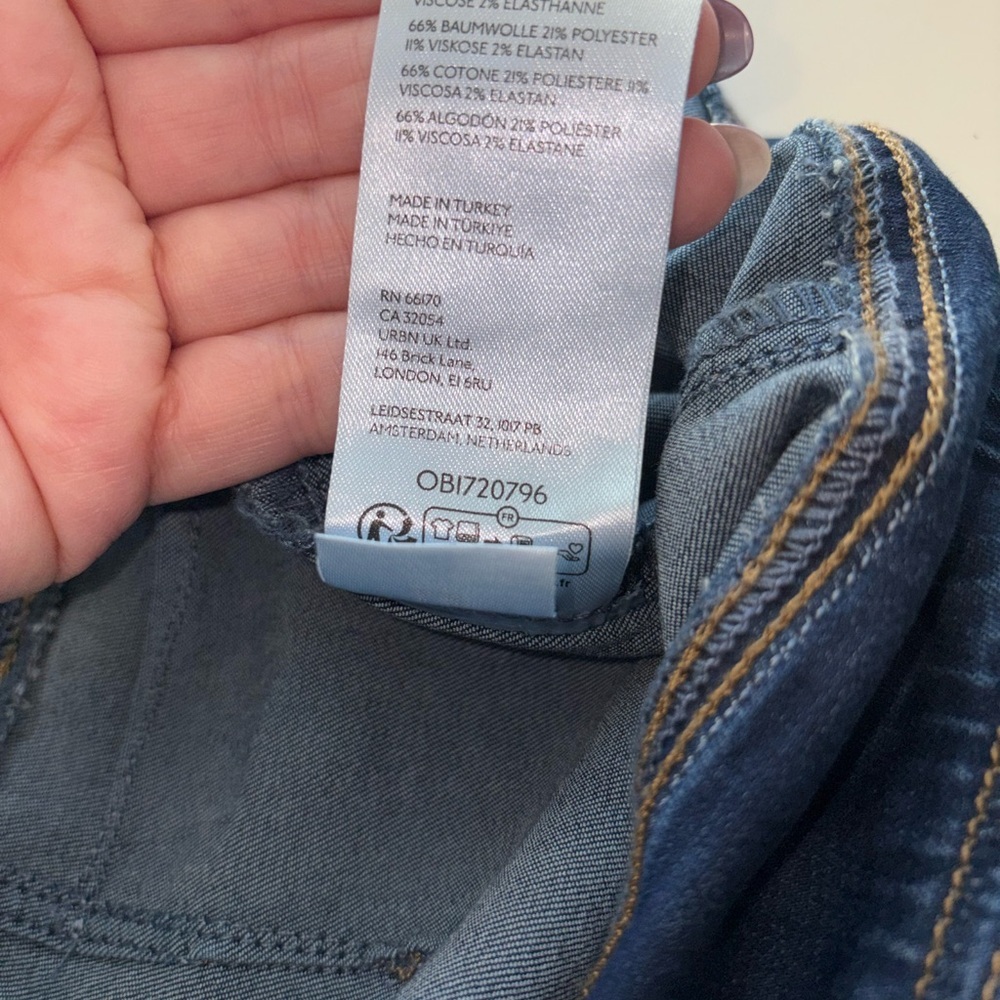 Free People We The Free In My Feelings Pull On Slim Flare Jeans M - Picture 7 of 7